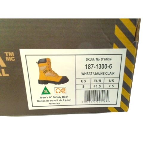 Men's Safety Boot Leather Wheat Colour Size 8 Altra Industrial