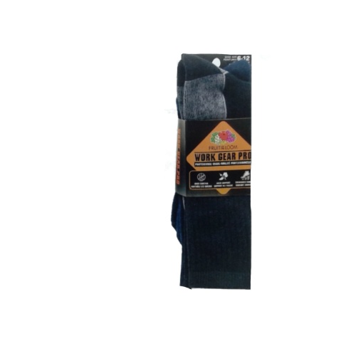 Fruit of the loom work gear pro socks size 6-12 2 pack (special price)