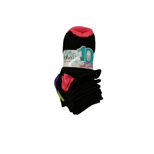 Socks Ladies Chatties Quarters 10pk. Assorted - each sold individually