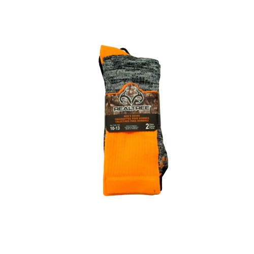 Socks Men's Realtree 2pk. Orange Size 10-13 (or 3/$10.00)
