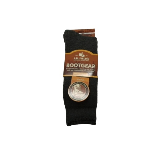 Work Socks Men's Bootgear Trapper Charcoal Preshrunk Wool J.B. Field's Made in Canada
