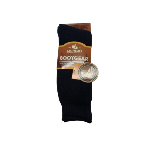 Work Socks Men's Bootgear Trapper Navy Preshrunk Wool J.b. Field's Made in Canada