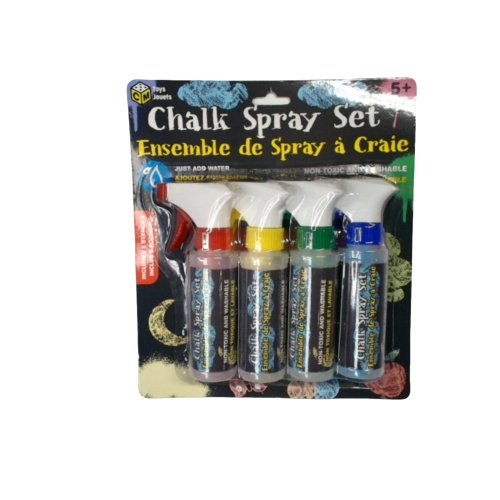 Chalk spray set - just add water - includes 5 stencils - 4 colours