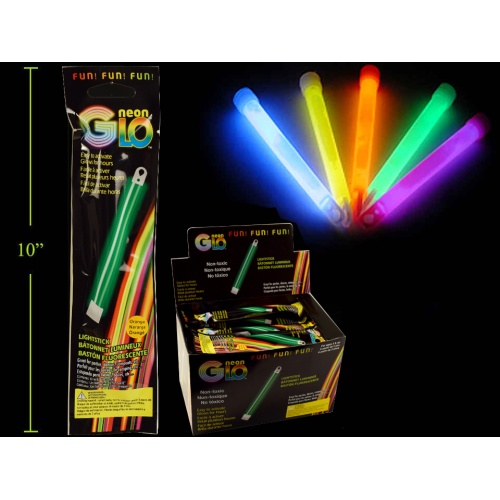 Neon Glo Light Stick 6 & Necklace, 5 col., foil pack