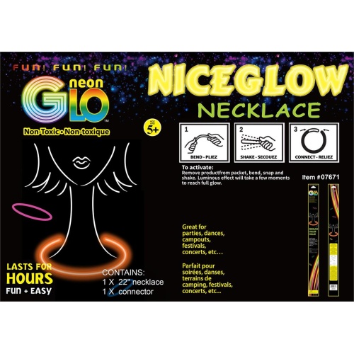 Neon Glo Necklace One-piece 22 .5 colors, 48 display