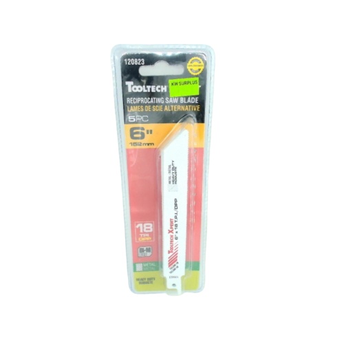 Reciprocating saw blades 5pcs 6 X 18 T.p.i. Combo