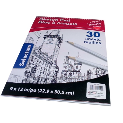 Sketch Pad 9 x 12, 30 sheets  Top Coil Open