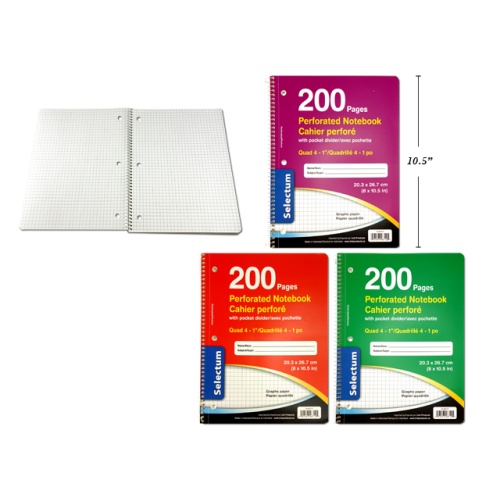 Exercise Book 8X10-1/2COIL QUAD.4SQ/