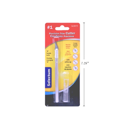 #1 PRECISION TRIM CUTTER, SILVER BARRELL W/CAP IDEAL FOR GRAPHIC ARTISTS AND DESIGNERS