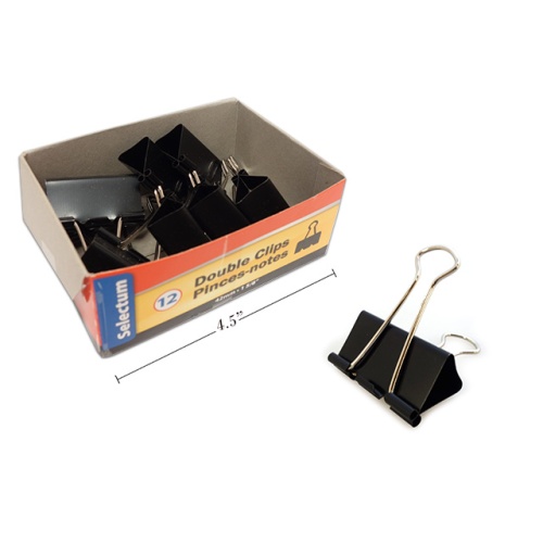 DOUBLE CLIPS 42MM 1 5/8      (1413) BOX OF 12