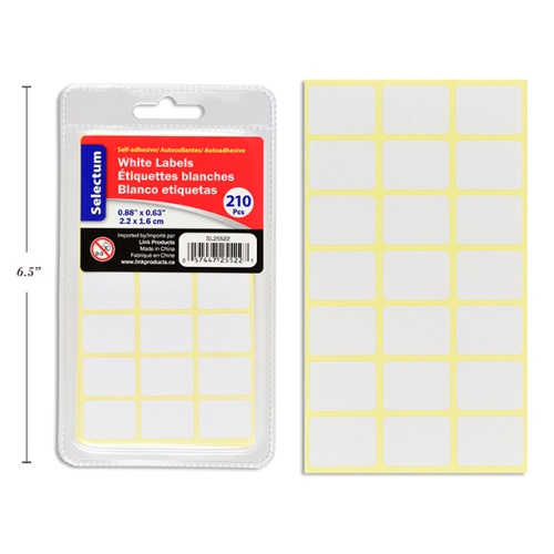 LABELS WHITE 5/8X7/8 210/DOUBLE BLISTER