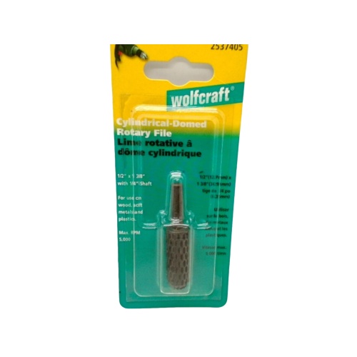 Cylindrical Domed Rotary File 1/2 X 1 3/8