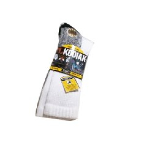 Socks Men's 2pk. White Size 7-11 Industrial Kodiak