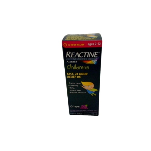 Reactine Allergy Children's Medicine Grape Flavor 118ml