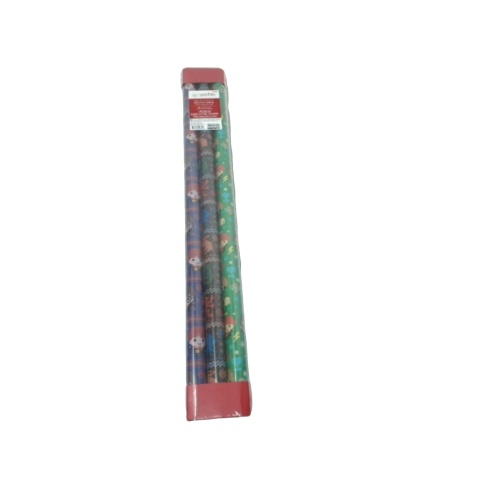 Xmas Gift Wrap 3 Rolls 60sq. ft. Harry Potter Assorted