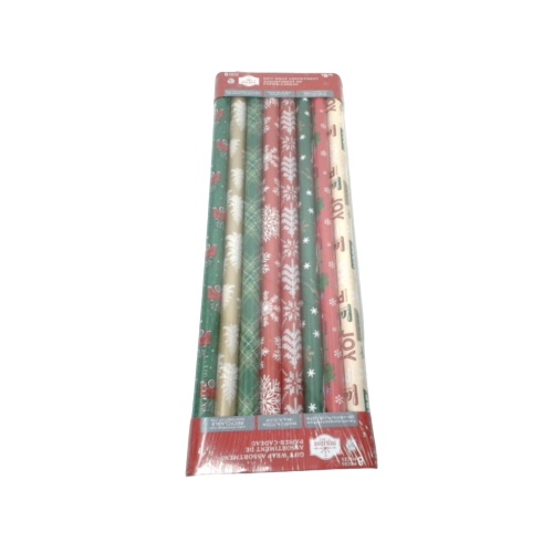 Xmas Gift Wrap Assortment 8 Rolls 30 x 86.4