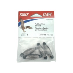 Rubber Core Sinkers 4pk. 3/8oz. Eagle Claw