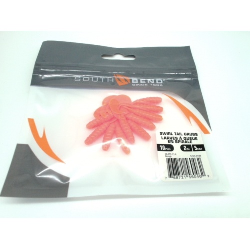 Swirl Tail Grubs 10pc. 2in. Orange Southebend