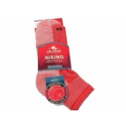 Hiking Socks Ladies Red Merino Wool J.b. Field's Made In Canada