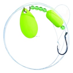 Floating Walleye Rig Chartreuse Size 4 Single Hook Eagle Claw Lazer Sharp