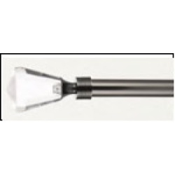 curtain rod Black extendable  triangle-diamond"3/4'diam, 48' x 84 inch"