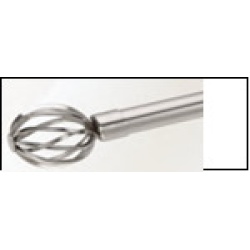 curtain rod Silver extendable round twisted "1"diam, 66' x 120 inch"