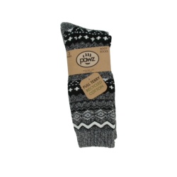 Socks Boot Bear Pawz. 3pk. Grey & Black Size 5-10(endcap)