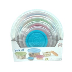 Food Storage Containers 10pc. Set Round Plastic Seven End (endcap)