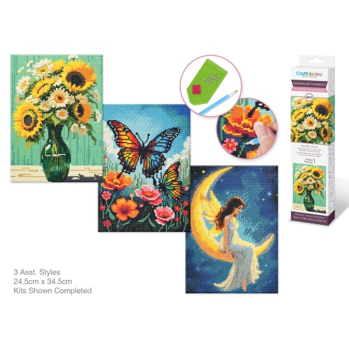 Diamond Art B) Fairy Garden 11.8 x 15.7