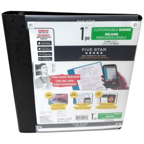 Five Star 1 Customizable Binder 225 Shts Capacity