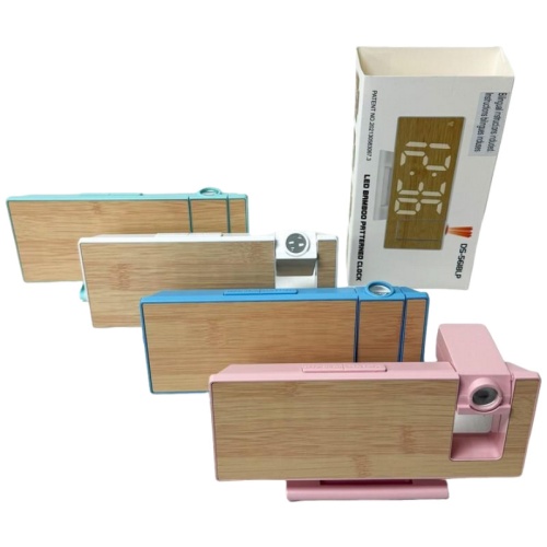 Multi-function Led Bamboo Patterned Clock