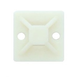 Cable Tie Mounts 1 Self Adhesive White"