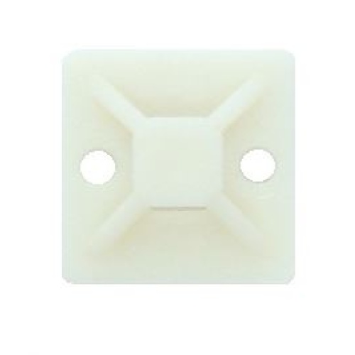 Cable Tie Mounts 1 Self Adhesive White