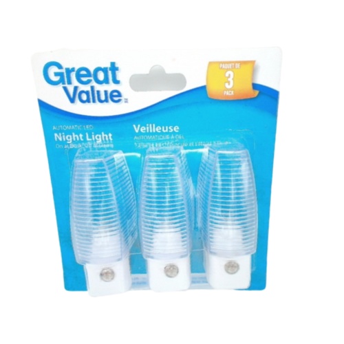 Automatic LED Night Light 3pk. Great Value