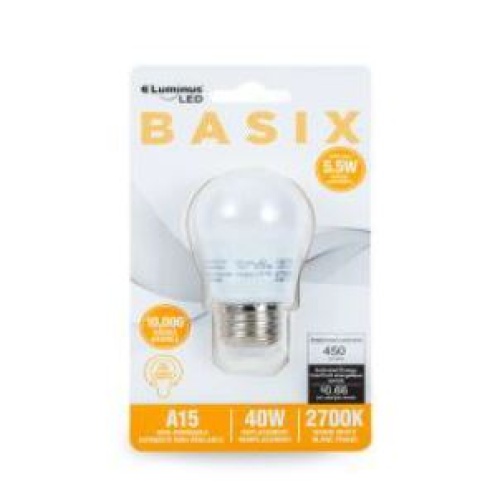 LED Bulb A15 5.5W 2700K Luminus Basix