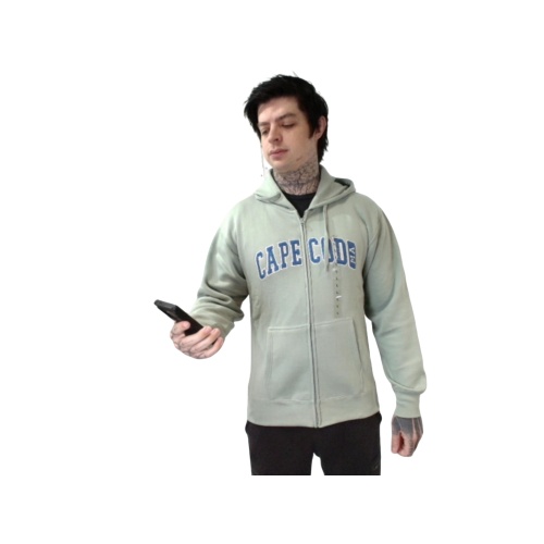 Cape Cod Zipper Hoodie Large Moss