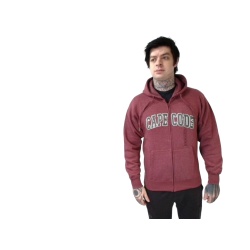 Cape Cod Zipper Hoodie XL Dark Cherry Heather