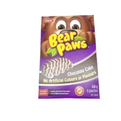 Bear Paws Chocolate Cake 6 Pouches 168g. Dare