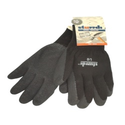 Work Gloves Lined Large Black Sturrdi