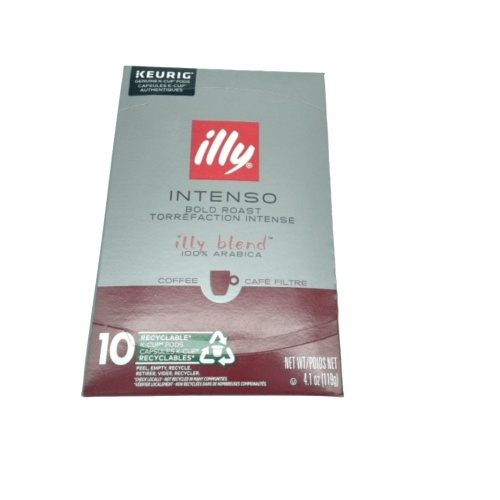 K-Cup Coffee Pods 10pk. Illy Intenso Bold Roast 119g. (Past B.B Date)