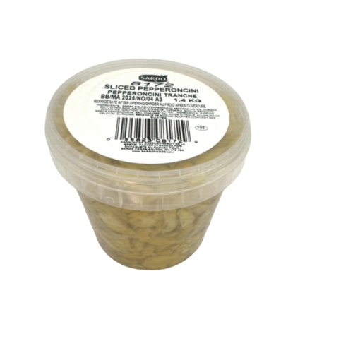 Sliced Pepperoncini 1.4kg. Sardo