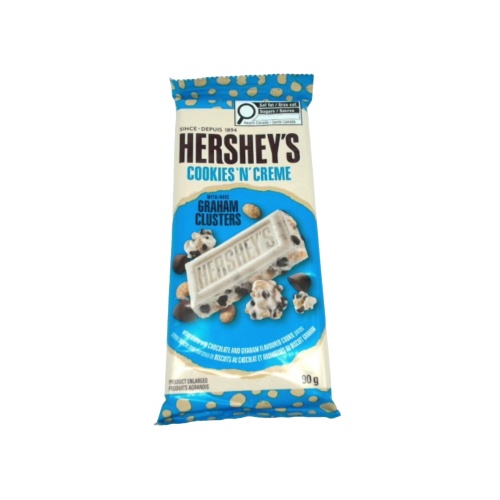 Cookies 'N' Crème w/Graham Clusters Chocolate Bar 90g. Hershey's