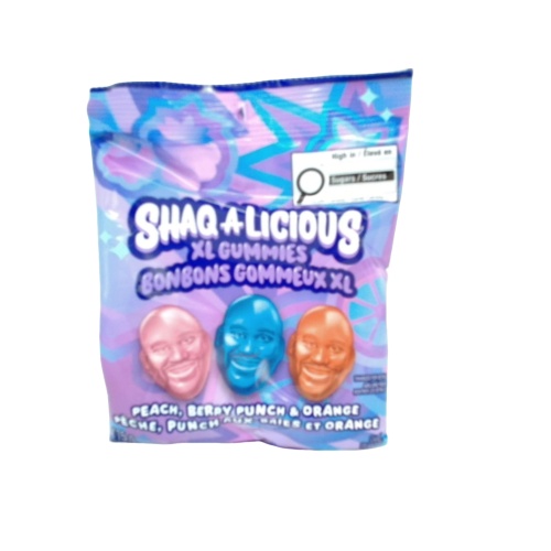 Shaq-a-Licious XL Gummies Peach, Berry Punch & Orange 175g.