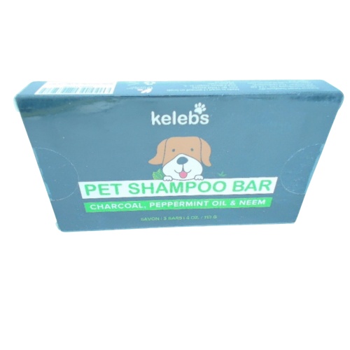 Pet Shampoo Bar Peppermint Oil & Neem 3 Bars 113g. Kelebs