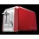 2 Slice Toaster Red Metallic & Stainless Steel Better Crocker