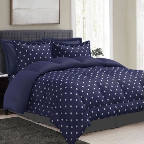 3pc Comforter Set King Polka Dot