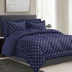 3pc Comforter Set Queen Polka Dot