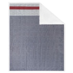 Flannel Sherpa Throw 50 x 70" Grey"