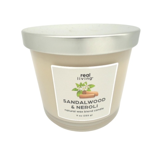 Jar Candle 9oz. Sandalwood & Neroli Real Living