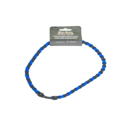 Paracord Necklace Blue & Black 22 World Famous"